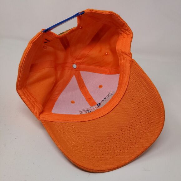 Unbranded Men's Snapback Hat Orange Adjustable Executive Beach Embroidered Logo - Picture 10 of 11